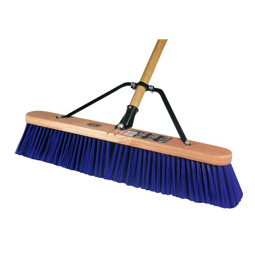 Push Broom Jobsite Polypropylene 24" Multicolored Blue