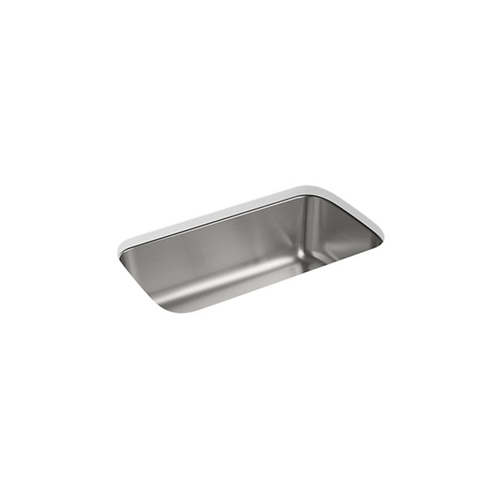 Kitchen Sink McAllister Stainless Steel Undermount 18" W X 32" L Single Bowl Silver Satin