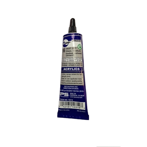 Weld-On 10319 Cement Scigrip Clear For ABS/PVC 1.5 oz Clear