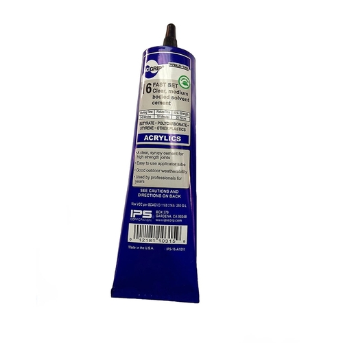 Weld-On 10315 Cement Scigrip Clear For ABS/PVC 5 oz Clear