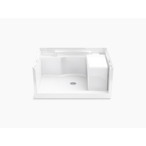 STERLING 72281100-0 Accord Series Shower Receptor, 48-1/4 in L, 37-1/4 in W, 21-1/2 in H, Vikrell, White