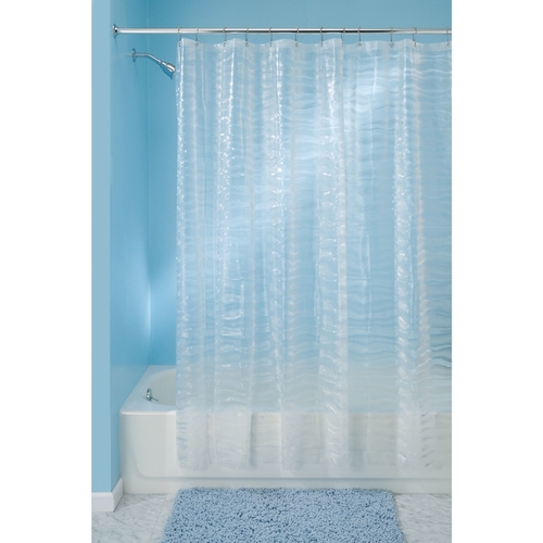 iDesign 29180 Shower Curtain 70" H X 72" W Frost Ripplz EVA Frost