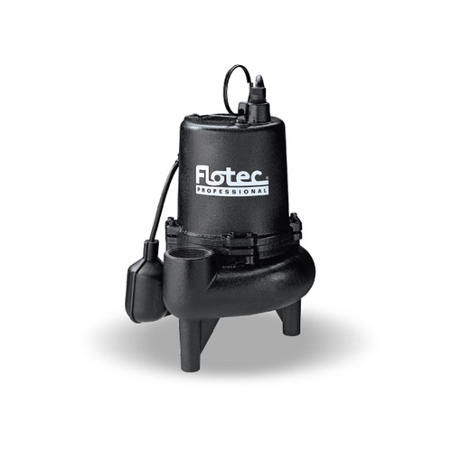 Flotec E75STVT Professional Series Sewage Pump, 1-Phase, 9 A, 115 V, 0.75 hp, 2 in Outlet, 24 ft Max Head, 170 gpm