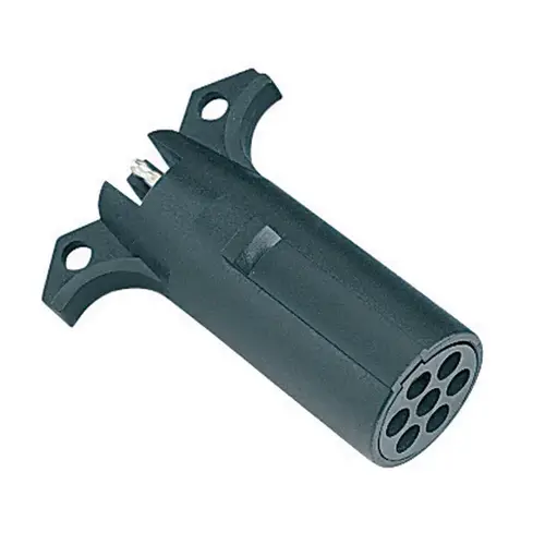 Hopkins 47405 Trailer Adapter 7 Round to 4 Flat 6.9" Black