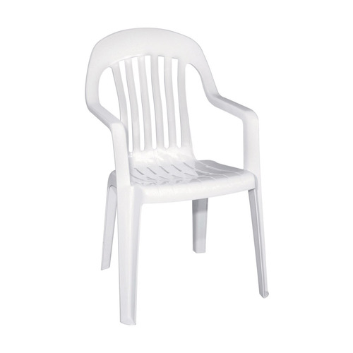 Adams 8254-48-3700 Chair White Polypropylene Frame High-Back