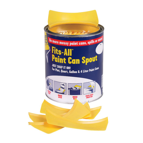 Paint Can Spout Fits-All Yellow Yellow - pack of 50