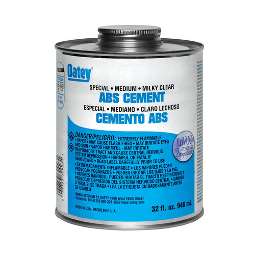 Oatey 30922 Cement Special Clear For ABS 16 oz Clear