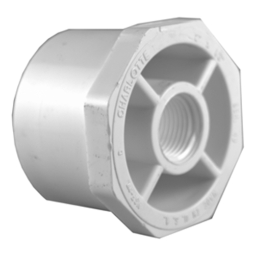 Reducing Bushing Schedule 40 1-1/2" Spigot X 3/4" D FPT PVC Reducing Bushing Schedule 40 1-1/2" Spigot X 3/4" D FPT PVC
