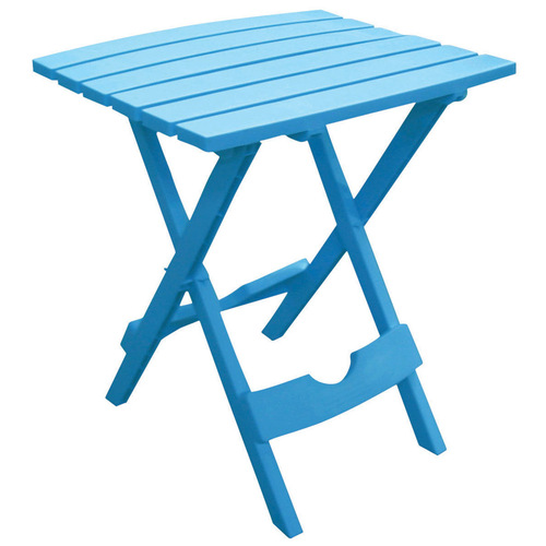 Side Table Quik-Fold Pool Blue Rectangular Resin Folding Pool Blue