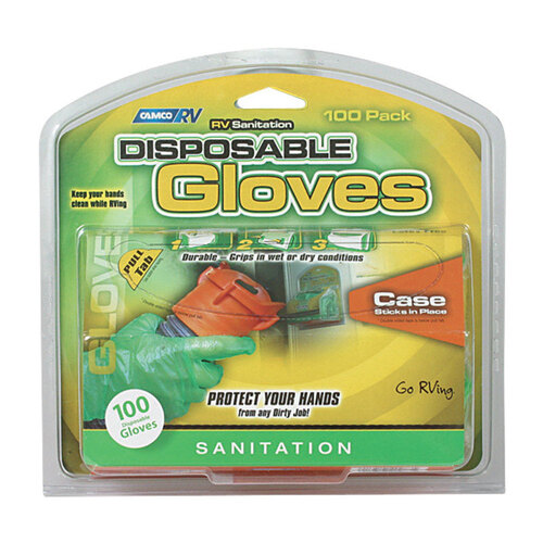 Camco 40285 RV Sanitation Disposable Gloves  Green