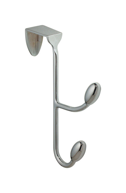 iDesign 76500 Hook Silver Steel Medium Orbinni Over the Door Double 10 lb. cap. Silver