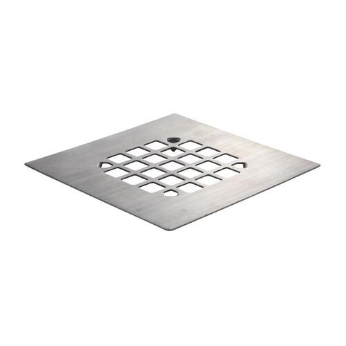 Danco 9D00011045 Drain Cover 4-1/4" Brushed Nickel Square Stainless Steel Brushed Nickel