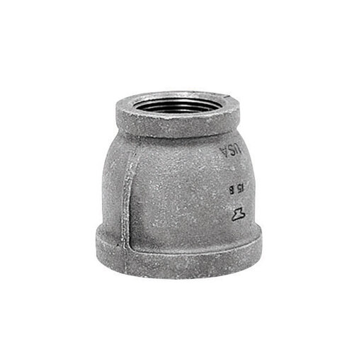 Reducing Coupling 1-1/4" FPT X 1/2" D FPT Galvanized Malleable Iron Galvanized