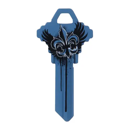 Universal Key Blank Wackey Blue Wings House/Office Single Blue - pack of 6