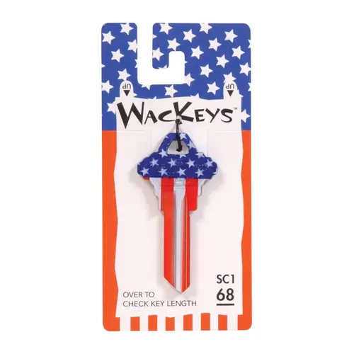 Universal Key Blank Wackey Flag House/Office Single - pack of 6