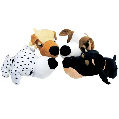 Dog Toy Assorted Beagle Dalmation Doberman and Golden Retriever Plush Large 1 Assorted - pack of 16
