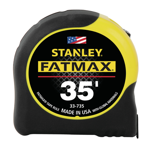 Stanley 2118875 Tape Measure FatMax 35 ft. L X 1.25" W Black/Yellow