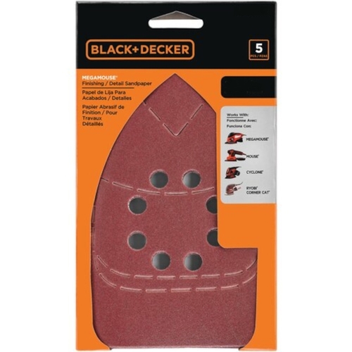 Buy Black+Decker 74-672 Sandpaper, 120 Grit, Aluminum Oxide Abrasive