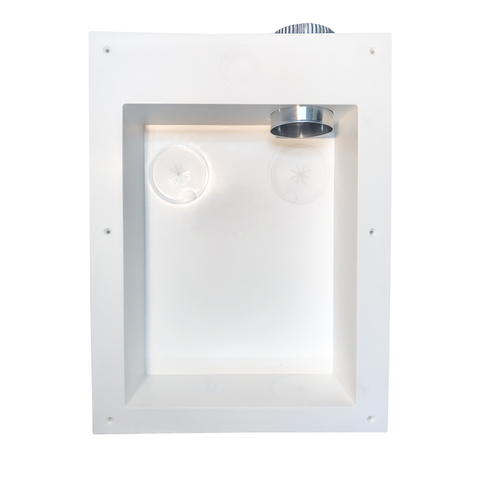 Dryer Venting Box 4" D White Plastic White