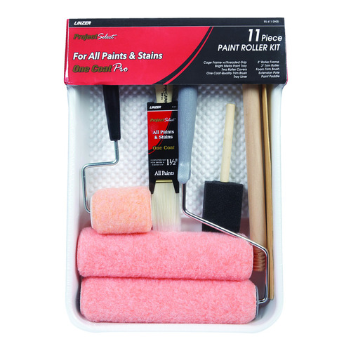 Linzer RS 411 0900 Paint Roller Kit Project Select 9" W Regular Threaded End