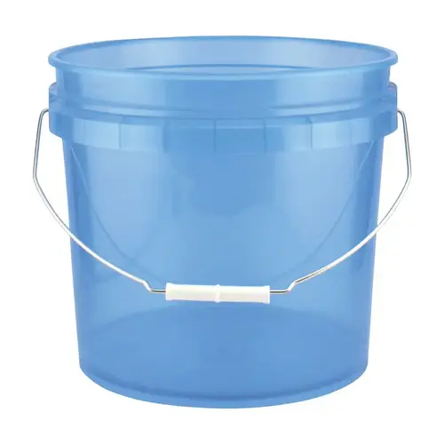 Bucket Translucent Blue 3.5 gal Plastic Translucent Blue - pack of 10