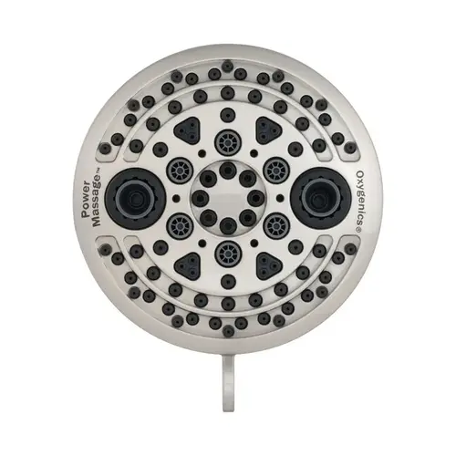 Oxygenics 88546 PowerMassage 5-Spray 1.75 GPM Fixed Shower Head, Brushed Nickel