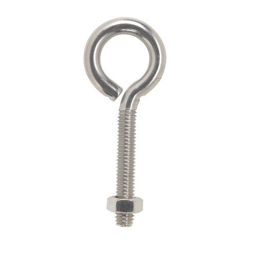 Eyebolt 5/16" S X 3-1/4" L Stainless Stainless Steel Nut Included Stainless - pack of 5