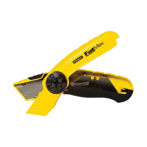 Stanley 10-780 Blade Knife, 2-3/8 in L Blade, Steel Blade, Knurled Handle, Black/Yellow Handle