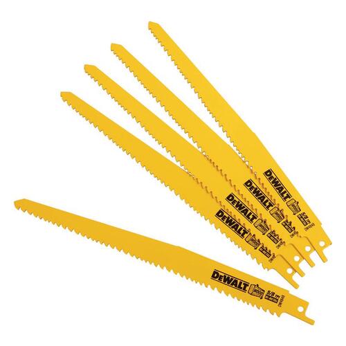 DEWALT DW4848 BLADE RECIP SAW BIMTL 9IN 5TPI Yellow - pack of 5