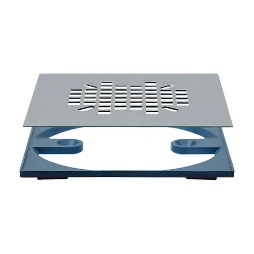 Drain Grate 4-3/8" Chrome Square Stainless Steel Chrome