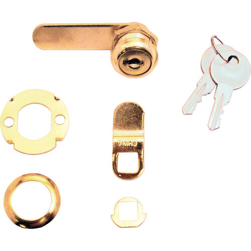 BRASS PLATED CUPBOARD LOCK - Pinnacle Hardware