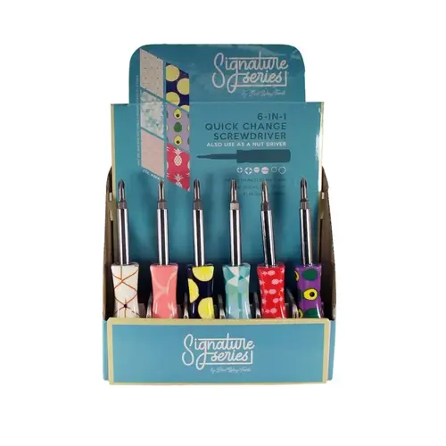 6-in-1 screwdriver Signature Series 8" Assorted - pack of 12