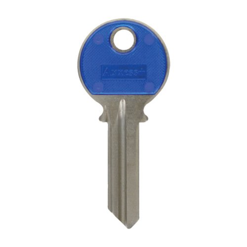 Key Blank Traditional Key House/Office 71 Y1, Y1E Single For Yale Locks Blue/Silver - pack of 10