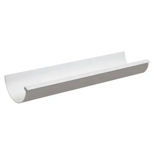 Gutter 4" W X 120" L White Vinyl Half Round White