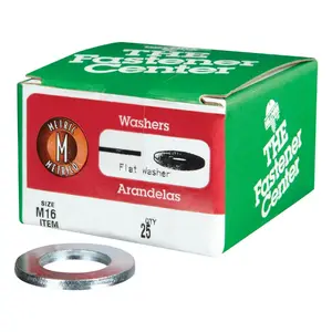Hillman Zinc-Plated Steel M16 mm Flat Washer 25 pk Hillman Zinc-Plated Steel M16 mm Flat Washer 25 pk