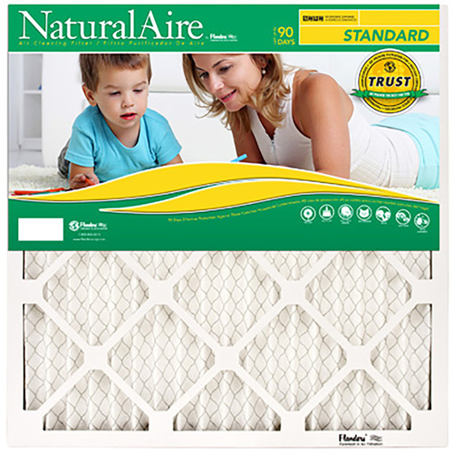 Air Filter NaturalAire 10" W X 24" H X 1" D Synthetic 8 MERV Pleated