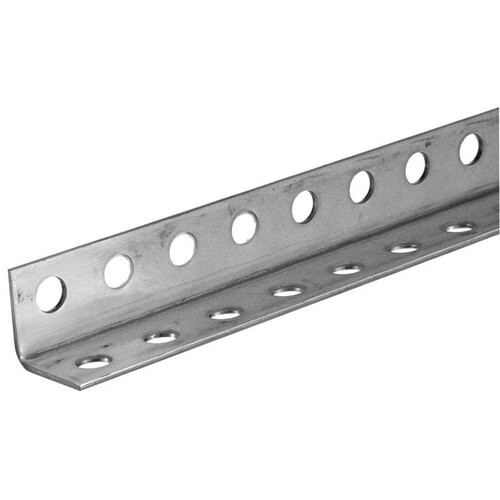 Perforated Angle 1-1/4" W X 36" L Steel Zinc Plated