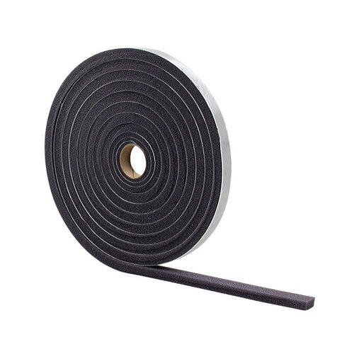 MD 02113 Weather Stripping Tape Gray Foam For Doors and Windows 17 ft