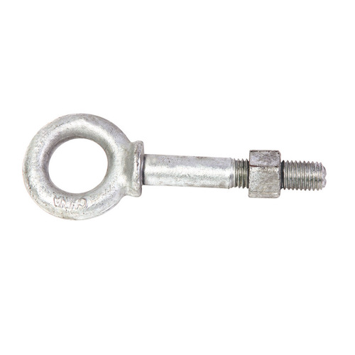 Baron 22213 Shoulder Eyebolt 3/8" X 4 1/2" L Hot Dipped Galvanized Steel Nut Included Hot Dipped Galvanized