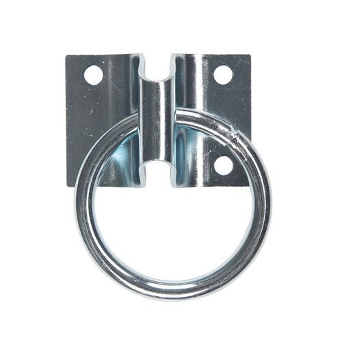 Hitching Ring Small Zinc-Plated Silver Steel 1.875" L 250 lb Zinc-Plated