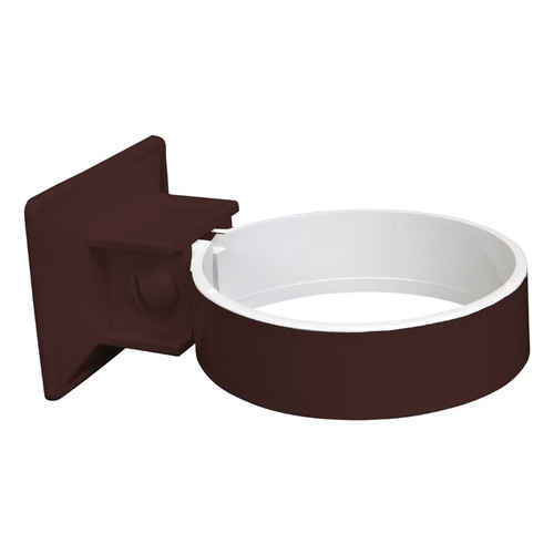 Downspout Bracket 2.5" W Brown Vinyl Round Brown