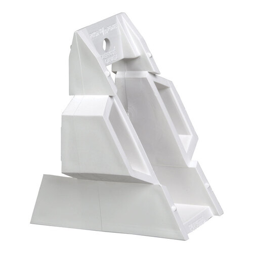 Gutter Wedge 4.5" W White Vinyl Half Round White