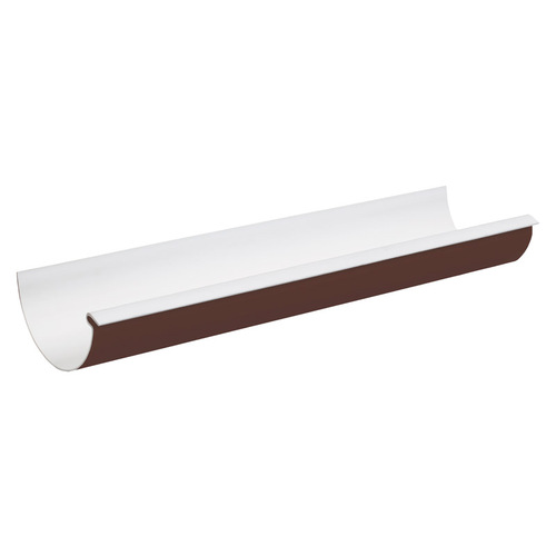 Gutter 4" W X 120" L Brown Vinyl Half Round Brown