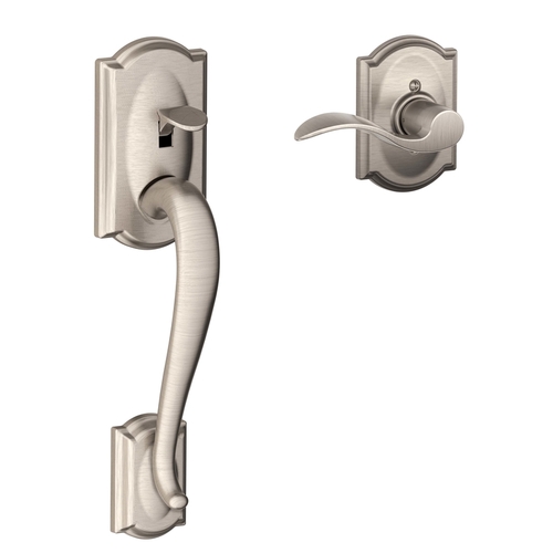 Handleset Camelot Satin Nickel Right or Left Handed Satin Nickel