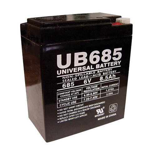 UPG 86491 Lead Acid Automotive Battery 8.5 Ah 6 V