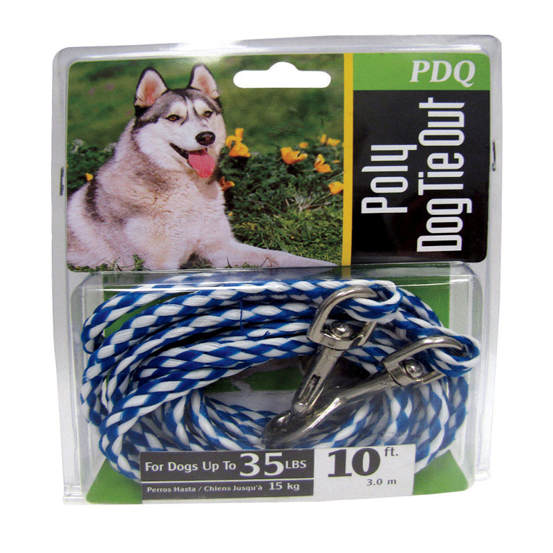 Boss Pet Q241000099 PDQ Pet Tie-Out Belt, Braided, 10 ft L Belt