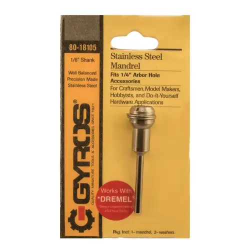 Gyros Tools 80-18105 Mandrel 2" L 1/4" Round