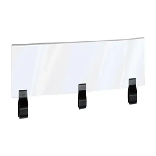 Lavi 80-11836SFHSET Slat Wall Sign Topper Kit 4" H X 36" W Plastic Clear