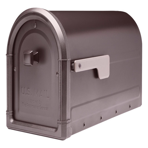 Architectural Mailboxes 7900-5RZ-CG-10 Mailbox Roxbury Galvanized Steel Post Mount Rubbed Bronze Powder Coated