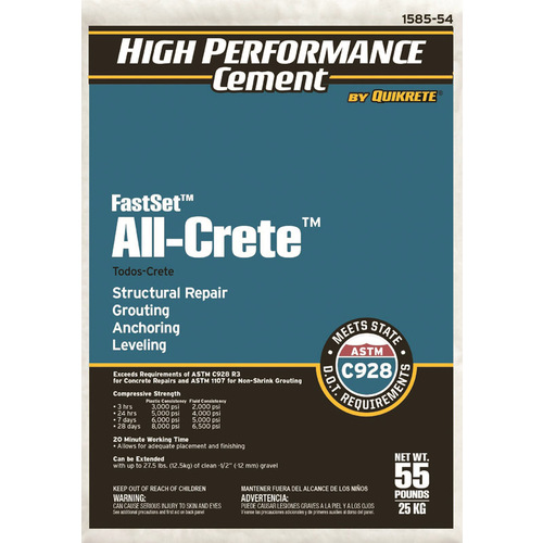 Anchoring Cement FastSet All-Crete 55 lb